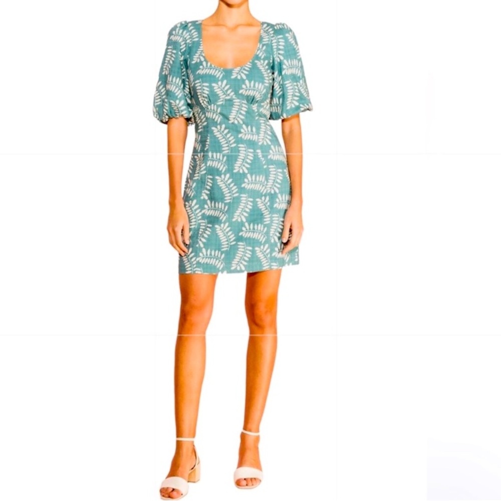 PARKER Women Cammie Tropical Puff Sleeve Mini Dress Size 6 excellent condition